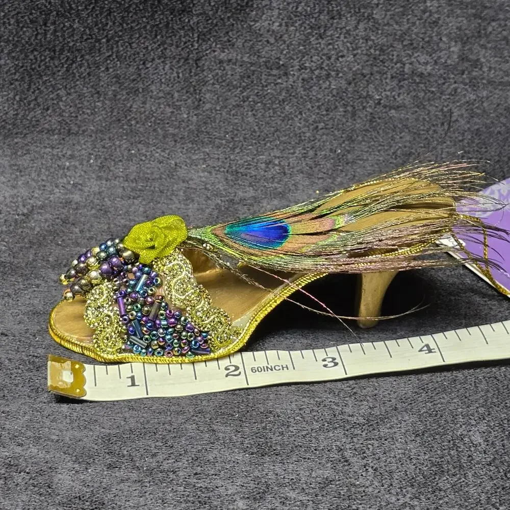 Target Home Holiday Couture Peacock Feather High Beaded Heel Christmas Ornament